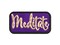 Meditate Elegant Text Self Care Multi-Color Embroidered Iron-On or Hook & Loop Patch Applique